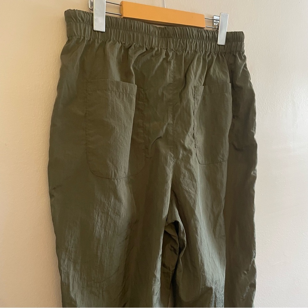 Ci Sono Dark Green Nylon Parachute Pants with Bungee Hem – Size Large EUC - Picture 9 of 14